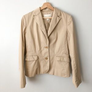 BANANA REPUBLIC Tan Cotton Blazer size 8